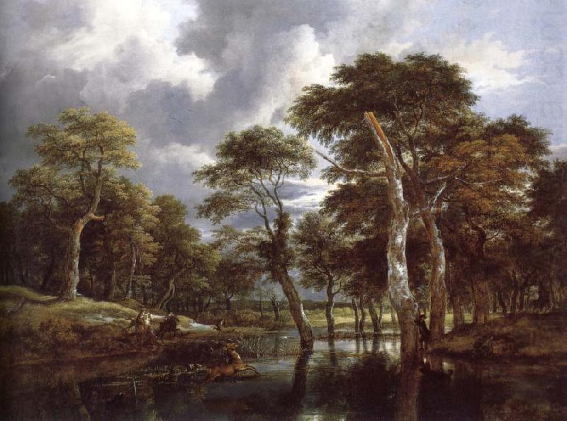 Jacob van Ruisdael Waterfall in a Hilly Wooded Landscape china oil painting image